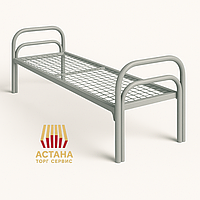 Кровать металлическая односпальная усиленная с двойной ножкой С-2У1