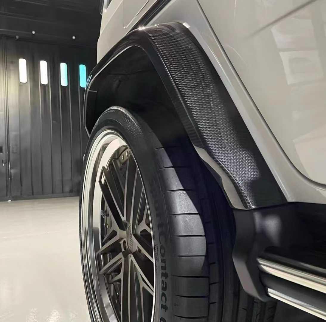 Карбоновые расширители колесных арок для Mercedes-Benz G-Class W465 W464 G63 G500 G450 2024+ гелик гелентваген крылья - фото 1 - id-p124683381