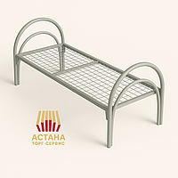 Кровать металлическая односпальная C-1V1K кровать с круглой спинкой и двойными ножками