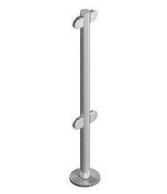 OMA-04.466.C0 (КЛАССИКА) Стойка ограждения, 4 зажима для стекла под углом 180 град