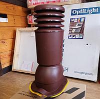 Вентиляционный выход HiVENT PN Монтерей Ø125 мм Коричневый RAL 8017 утеплённый