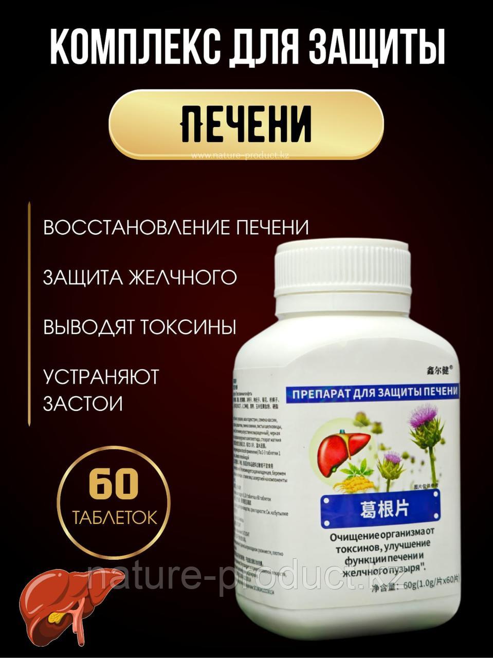 Препарат для защиты печени, очищение организма от токсинов Bdokang 60 таблеток.