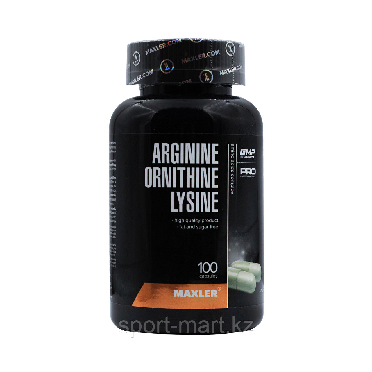 Аргинин-Ортинин-Лизин Maxler 33 порции 100 капсул, фото 1