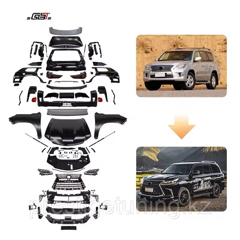 Рестайлинг комплект на LX570 2008-15 в 2016-21 год (Полный комплект)
