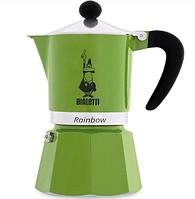 Гейзерная кофеварка Bialetti RAINBOW, 4971 40мл зеленая