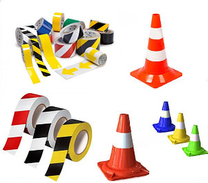 Оградительные лента, Сигнальные дорожные конусы