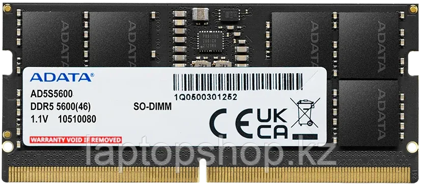 Модуль памяти для ноутбука SoDimm DDR5 8GB ADATA AD5S56008G-S, DDR5, 5600MHz, 1.1V