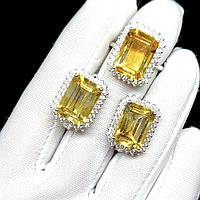 Комплект с шикарными натуральными Цитринами