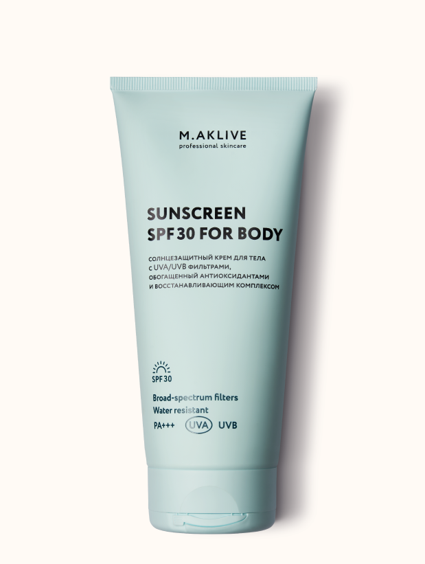 M.AKLIVE Солнцезащитный крем для тела SPF30 200ML, фото 1