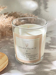 Ароматическая свеча Vela de Cristal Чёрный кардамон и сливки V1003 8 см, 1 шт