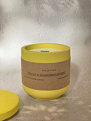 Ароматическая свеча Vela de Cristal Манго и кокосовое молоко B001 8 см, 1 шт