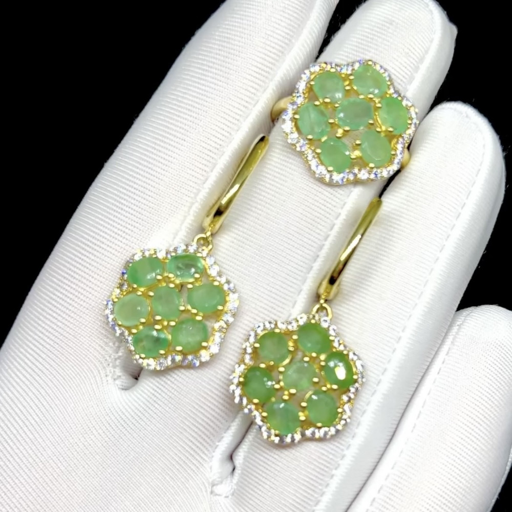 Роскошный комплект с натуральными Изумрудами и Рубинами, фото 1