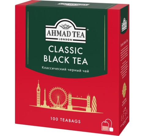 Чай Ahmad Classic Black Tea, черный, 100 пакетиков