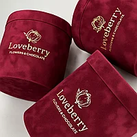 Коробка круглая бархатная