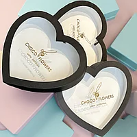 Коробка сердце с прозрачной крышкой