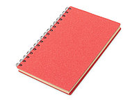Блокнот на спирали в картонной обложке с переработанной бумагой Mania, красный