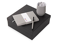 Подарочный набор c блокнотом C1, ручкой и термокружкой, серый