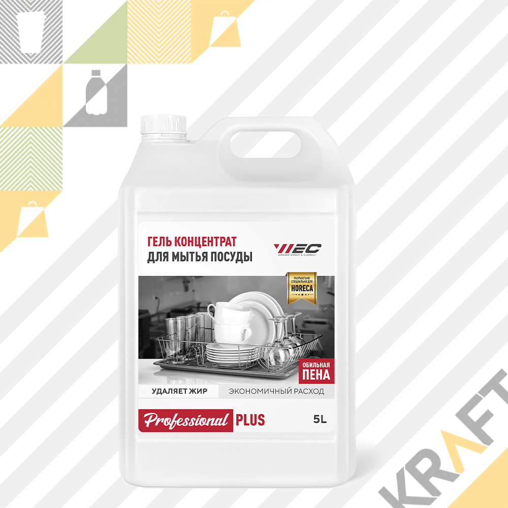 Моющее средство для посуды WEC Professional PLUS 5L (3018), фото 1