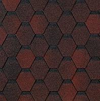 Гибкая черепица Eurasia, Шестигранник, Красный 3 м²