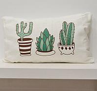Подушка ВАСИЛИСА п/л 30*50 декорат Кактусы