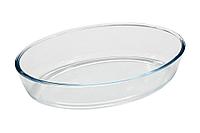 Форма для запекания MALLONY Cristallino из боросиликатного стекла, овальной формы, без ручек 3л