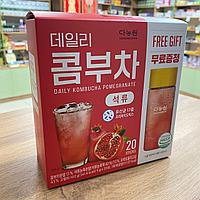 Danongwon Daily Kombucha Pomegranate - гранатовая комбуча с пробиотиками в стиках