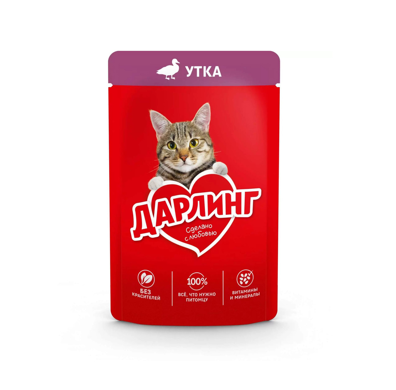 Дарлинг Влажный корм для кошек с уткой, 75 г, фото 1