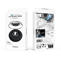 Кабель VONMAHLEN allroundo® eco 6 в 1 с быстрой зарядкой, 90 см, черный; , Длина 7,6 см., ширина 7,24 см.,