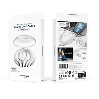 Кабель VONMAHLEN allroundo® eco 6 в 1 с быстрой зарядкой, 90 см, белый; , Длина 7,6 см., ширина 7,24 см.,