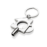 Брелок 3 в 1 из переработанного цинка RCS, серебряный; , Длина 4,8 см., ширина 4,5 см., высота 0,6 см.,