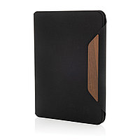 Органайзер Teri из rPET AWARE™ и орехового дерева, A5, черный; , Длина 17 см., ширина 2 см., высота 22,5 см.,