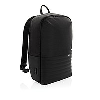 Антикражный рюкзак для ноутбука Swiss Peak с RFID-защитой из rPET AWARE™, 15,6’’, черный; , Длина 29 см.,