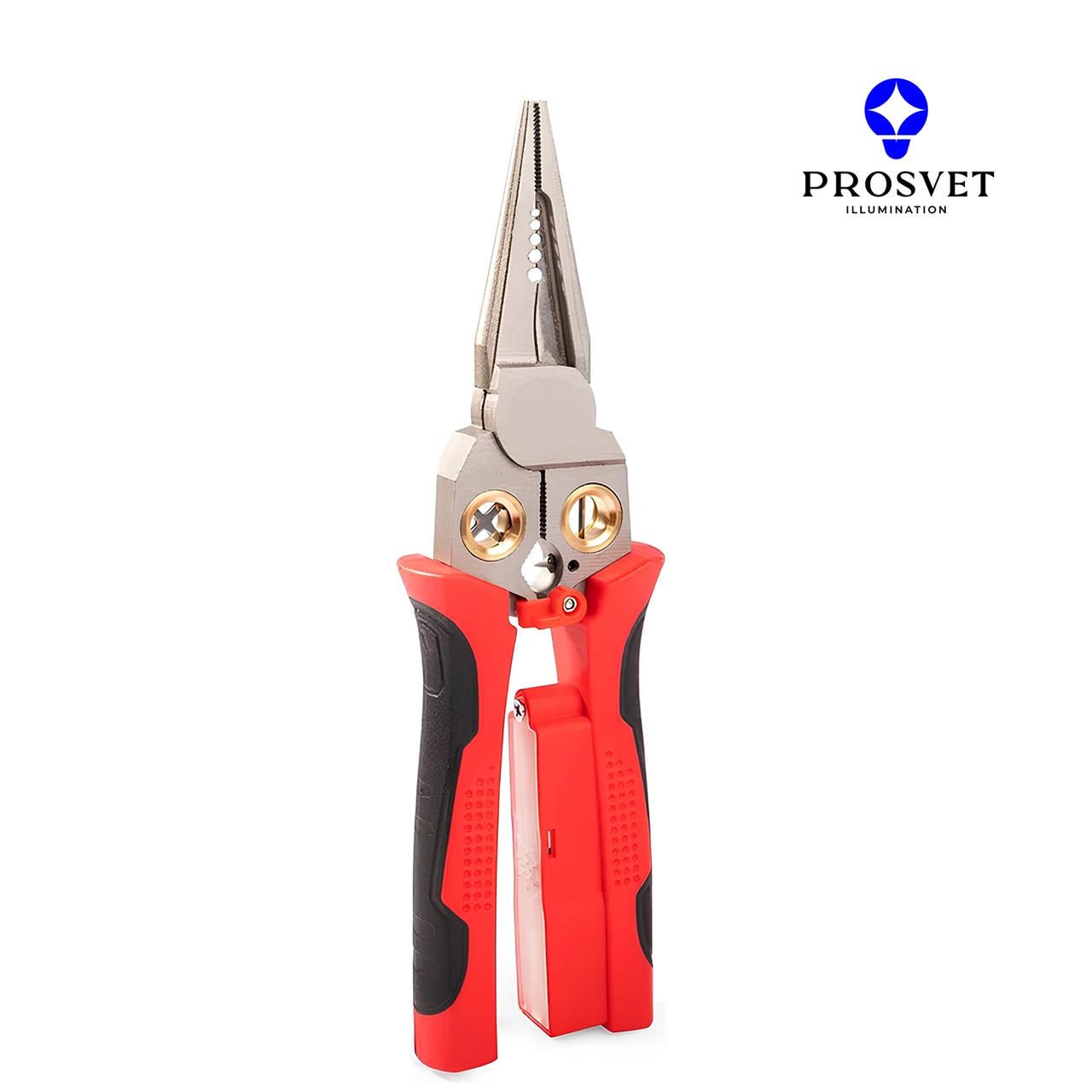 Многофункциональный инструмент с индикатором PROSVET (Мультитул-длинногубцы 7 в 1)
