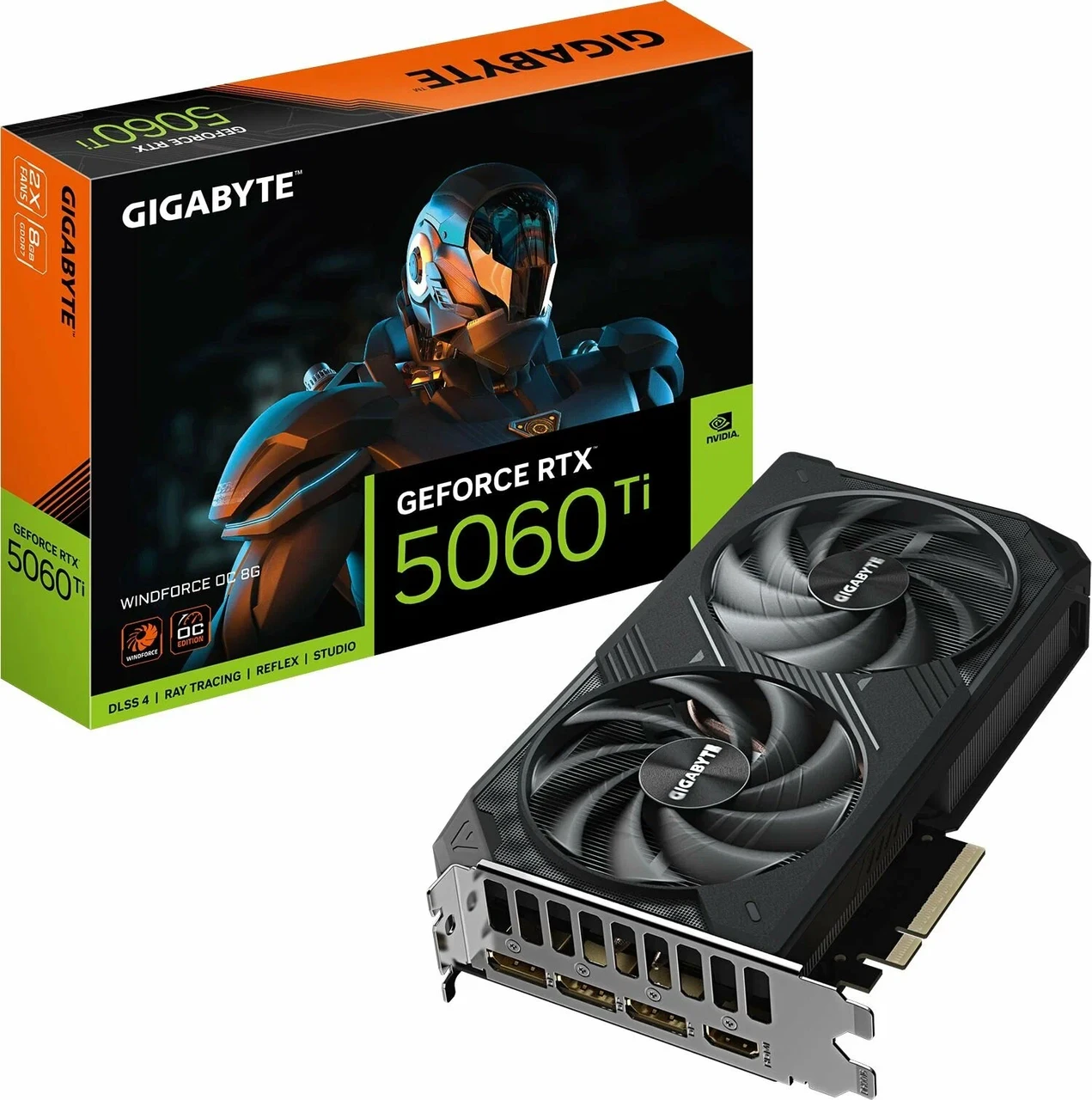Видеокарта GIGABYTE GeForce RTX™ 5060 Ti WINDFORCE OC 8G GV-N506TWF2OC-8GD, фото 1