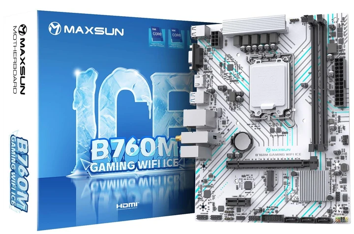 Материнская плата MaxSun B760M GAMING WIFI ICE, фото 1