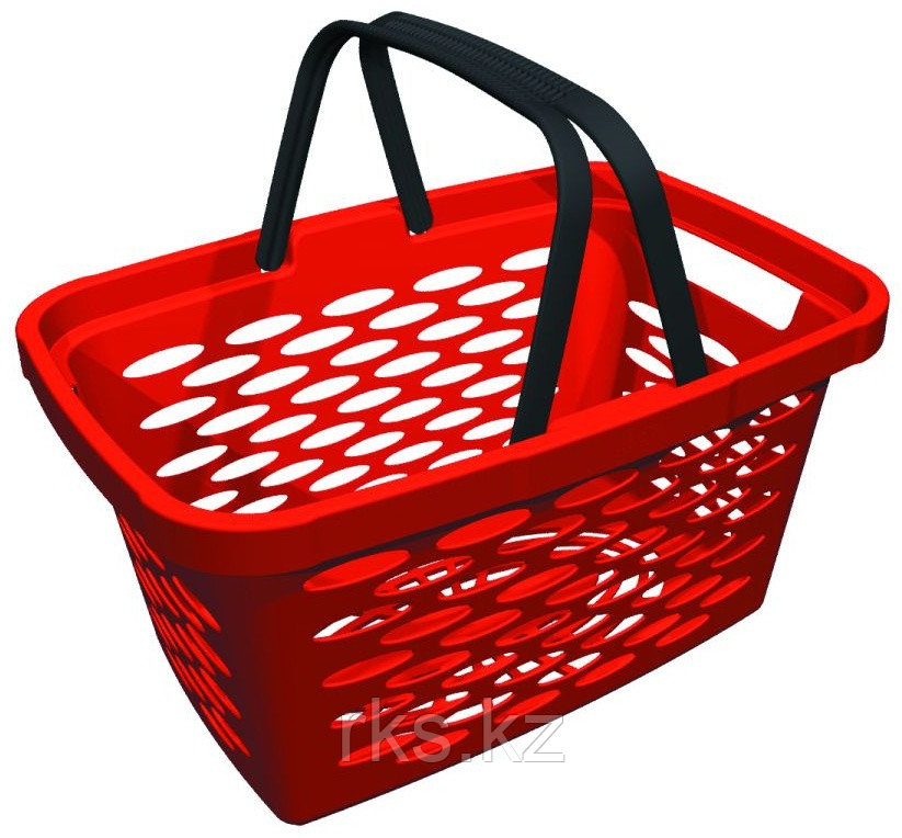 Корзина переносная Shols 0331-20, 20 л, 42.5x29x22.5 см Красный