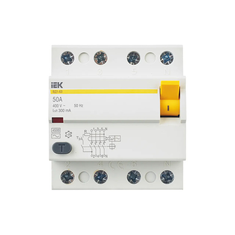УЗО ВД1-63 (4ф) 50А 300мА IEK (1/24) !!!, фото 1