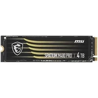 Твердотельный накопитель 4000Gb SSD MSI SPATIUM M480 PRO M.2 PCIe 4.0 NVMe R7400Mb/s W7000MB/s SPATIUM M480