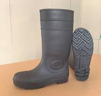 Прочные черные резиновые сапоги с металлическим носком, ПВХ
