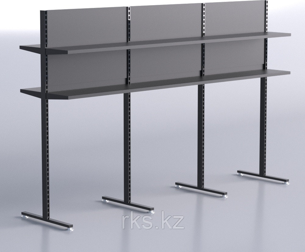 Надстройка островок над бонетой Racks.kz  250x35x160см,серый
