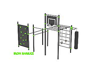 Воркаут комплекс баскетбольное кольцо для взрослых и детей, скалодром, шведская стенка, брусья, турник, кольца, рукоход и мешок