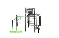 Воркаут комплекс баскетбольное кольцо для взрослых и детей, шведская стенка, брусья, турник, кольца, рукоход и боксерский мешок