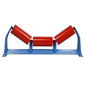 Желобчатая роликоопора в сборе с роликами