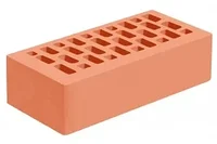Кирпич одинарный (1НФ), 250х120х65 мм, Абрикос, гладкий