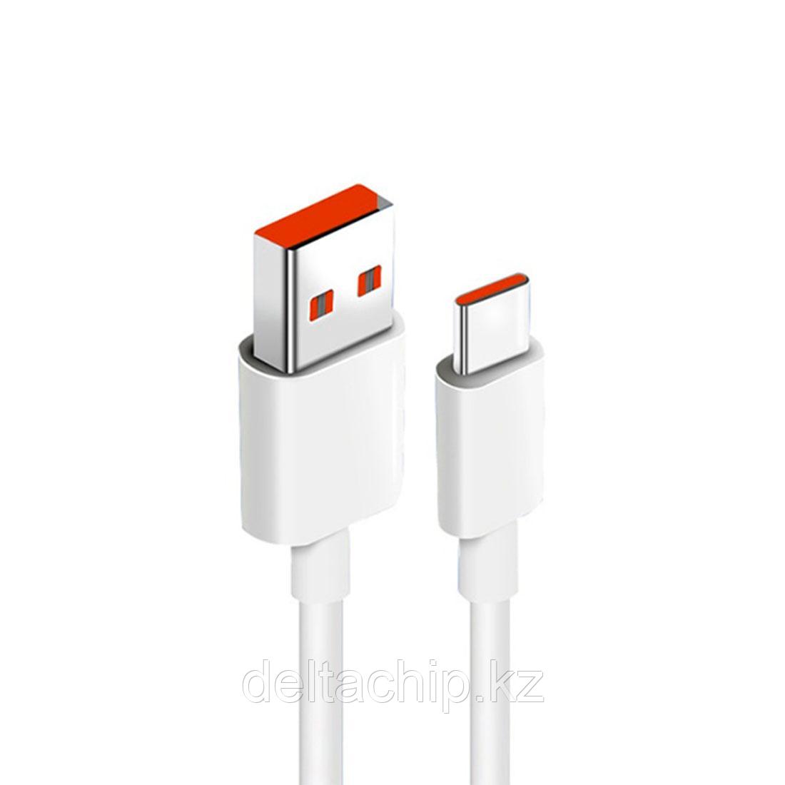 Интерфейсный кабель, Xiaomi, 6A Type-A to Type-C Cable, BHR6032GL/H26250, TPE, 100см, 20V-6F Max, Бе