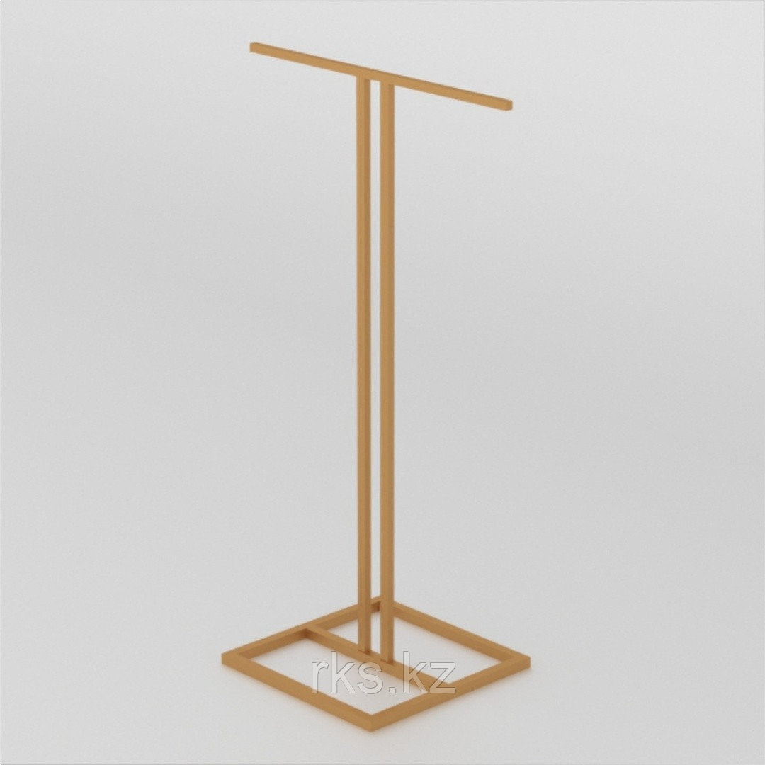 Вешало напольное Рейл 4 0305 Racks.kz, 150x60x40 см, золотой