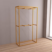 Вешало напольное Рейл 3 0305 Racks.kz ,215x90x40 см, золотой