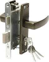 Зенит ЗВ 4-3.04 бронза замок врезной с ручкой