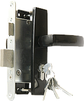 Зенит ЗВ 4-3.04 черный замок врезной с ручкой