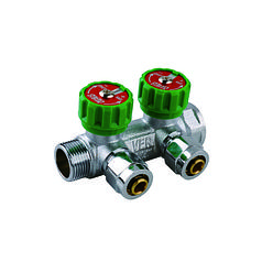 VER402 Коллектор регу. с еврок.3/4"-16-2 вых.(25/1шт)